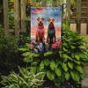 Airedale Terrier Two Hearts Garden Flag Mailbox Flag Decorative Yard Flag Banner Outside Patio Artwork Yard Flower Beds, Garden Size, Multicolor