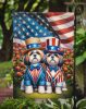 All American Shih Tzu Garden Flag Mailbox Flag Decorative Yard Flag Banner Outside Patio Artwork Yard Flower Beds, Garden Size, Multicolor