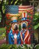 All American Shar Pei Garden Flag Mailbox Flag Decorative Yard Flag Banner Outside Patio Artwork Yard Flower Beds, Garden Size, Multicolor