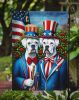 All American White Boxer Garden Flag Mailbox Flag Decorative Yard Flag Banner Outside Patio Artwork Yard Flower Beds, Garden Size, Multicolor