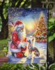 Chinese Crested and Santa Claus Garden Flag Mailbox Flag Decorative Yard Flag Banner Outside Patio Artwork Yard Flower Beds, Garden Size, Multicolor