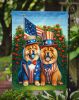 All American Chow Chow Garden Flag Mailbox Flag Decorative Yard Flag Banner Outside Patio Artwork Yard Flower Beds, Garden Size, Multicolor