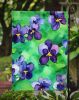 Wisconsin Wood Violets in Watercolor Garden Flag Mailbox Flag Decorative Yard Flag Banner Outside Patio Artwork Yard Flower Beds, Garden Size