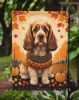 Cocker Spaniel Fall Garden Flag Mailbox Flag Decorative Yard Flag Banner Outside Patio Artwork Yard Flower Beds, Garden Size, Multicolor