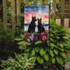 Scottish Terrier Two Hearts Garden Flag Mailbox Flag Decorative Yard Flag Banner Outside Patio Artwork Yard Flower Beds, Garden Size, Multicolor