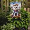 Maltese Cowboy Welcome Garden Flag Mailbox Flag Decorative Yard Flag Banner Outside Patio Artwork Yard Flower Beds, Garden Size, Multicolor