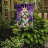 Lhasa Apso King of Mardi Gras Garden Flag Mailbox Flag Decorative Yard Flag Banner Outside Patio Artwork Yard Flower Beds, Garden Size, Multicolor