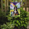 Bernese Mountain Dog St Patrick's Day Garden Flag Mailbox Flag Decorative Yard Flag Banner Outside Patio Artwork Yard Flower Beds, Garden Size