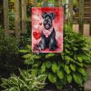 Giant Schnauzer My Valentine Garden Flag Mailbox Flag Decorative Yard Flag Banner Outside Patio Artwork Yard Flower Beds, Garden Size, Multicolor