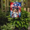 Sheltie Patriotic American Garden Flag Mailbox Flag Decorative Yard Flag Banner Outside Patio Artwork Yard Flower Beds, Garden Size, Multicolor
