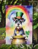 Schnauzer St Patrick's Day Garden Flag Mailbox Flag Decorative Yard Flag Banner Outside Patio Artwork Yard Flower Beds, Garden Size, Multicolor