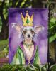 Chinese Crested King of Mardi Gras Garden Flag Mailbox Flag Decorative Yard Flag Banner Outside Patio Artwork Yard Flower Beds, Garden Size