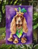 English Cocker Spaniel King of Mardi Gras Garden Flag Mailbox Flag Decorative Yard Flag Banner Outside Patio Artwork Yard Flower Beds, Garden Size