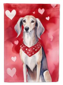 Saluki My Valentine Garden Flag Mailbox Flag Decorative Yard Flag Banner Outside Patio Artwork Yard Flower Beds, Garden Size, Multicolor
