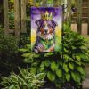 Australian Shepherd King of Mardi Gras Garden Flag Mailbox Flag Decorative Yard Flag Banner Outside Patio Artwork Yard Flower Beds, Garden Size