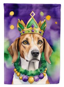 American Foxhound King of Mardi Gras Garden Flag Mailbox Flag Decorative Yard Flag Banner Outside Patio Artwork Yard Flower Beds, Garden Size