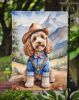Cockapoo Cowboy Welcome Garden Flag Mailbox Flag Decorative Yard Flag Banner Outside Patio Artwork Yard Flower Beds, Garden Size, Multicolor
