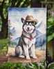 Alaskan Malamute Cowboy Welcome Garden Flag Mailbox Flag Decorative Yard Flag Banner Outside Patio Artwork Yard Flower Beds, Garden Size, Multicolor