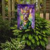 American Hairless Terrier King of Mardi Gras Garden Flag Mailbox Flag Decorative Yard Flag Banner Outside Patio Artwork Yard Flower Beds, Garden Size