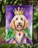 Goldendoodle King of Mardi Gras Garden Flag Mailbox Flag Decorative Yard Flag Banner Outside Patio Artwork Yard Flower Beds, Garden Size, Multicolor