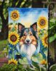 Sheltie in Sunflowers Garden Flag Mailbox Flag Decorative Yard Flag Banner Outside Patio Artwork Yard Flower Beds, Garden Size, Multicolor