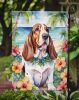 Basset Hound Luau Garden Flag Mailbox Flag Decorative Yard Flag Banner Outside Patio Artwork Yard Flower Beds, Garden Size, Multicolor