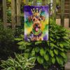 Airedale Terrier King of Mardi Gras Garden Flag Mailbox Flag Decorative Yard Flag Banner Outside Patio Artwork Yard Flower Beds, Garden Size