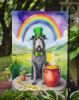 Scottish Deerhound St Patrick's Day Garden Flag Mailbox Flag Decorative Yard Flag Banner Outside Patio Artwork Yard Flower Beds, Garden Size