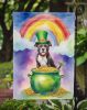 Staffordshire Bull Terrier St Patrick's Day Garden Flag Mailbox Flag Decorative Yard Flag Banner Outside Patio Artwork Yard Flower Beds, Garden Size