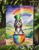 Tibetan Terrier St Patrick's Day Garden Flag Mailbox Flag Decorative Yard Flag Banner Outside Patio Artwork Yard Flower Beds, Garden Size, Multicolor