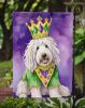 Komondor King of Mardi Gras Garden Flag Mailbox Flag Decorative Yard Flag Banner Outside Patio Artwork Yard Flower Beds, Garden Size, Multicolor