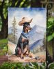 Doberman Pinscher Cowboy Welcome Garden Flag Mailbox Flag Decorative Yard Flag Banner Outside Patio Artwork Yard Flower Beds, Garden Size, Multicolor