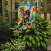 Miniature Pinscher in Sunflowers Garden Flag Mailbox Flag Decorative Yard Flag Banner Outside Patio Artwork Yard Flower Beds, Garden Size, Multicolor