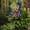 Silky Terrier King of Mardi Gras Garden Flag Mailbox Flag Decorative Yard Flag Banner Outside Patio Artwork Yard Flower Beds, Garden Size, Multicolor
