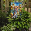 Pit Bull Terrier in Sunflowers Garden Flag Mailbox Flag Decorative Yard Flag Banner Outside Patio Artwork Yard Flower Beds, Garden Size, Multicolor