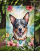 Australian Cattle Dog Luau Garden Flag Mailbox Flag Decorative Yard Flag Banner Outside Patio Artwork Yard Flower Beds, Garden Size, Multicolor