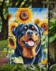 Rottweiler in Sunflowers Garden Flag Mailbox Flag Decorative Yard Flag Banner Outside Patio Artwork Yard Flower Beds, Garden Size, Multicolor