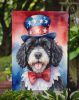 Portuguese Water Dog Patriotic American Garden Flag Mailbox Flag Decorative Yard Flag Banner Outside Patio Artwork Yard Flower Beds, Garden Size