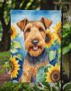 Airedale Terrier in Sunflowers Garden Flag Mailbox Flag Decorative Yard Flag Banner Outside Patio Artwork Yard Flower Beds, Garden Size, Multicolor