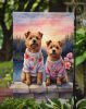 Norfolk Terrier Two Hearts Garden Flag Mailbox Flag Decorative Yard Flag Banner Outside Patio Artwork Yard Flower Beds, Garden Size, Multicolor