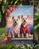 Westie Two Hearts Garden Flag Mailbox Flag Decorative Yard Flag Banner Outside Patio Artwork Yard Flower Beds, Garden Size, Multicolor