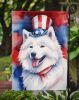 Samoyed Patriotic American Garden Flag Mailbox Flag Decorative Yard Flag Banner Outside Patio Artwork Yard Flower Beds, Garden Size, Multicolor