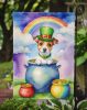 Jack Russell Terrier St Patrick's Day Garden Flag Mailbox Flag Decorative Yard Flag Banner Outside Patio Artwork Yard Flower Beds, Garden Size