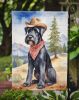 Giant Schnauzer Cowboy Welcome Garden Flag Mailbox Flag Decorative Yard Flag Banner Outside Patio Artwork Yard Flower Beds, Garden Size, Multicolor
