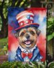 Border Terrier Patriotic American Garden Flag Mailbox Flag Decorative Yard Flag Banner Outside Patio Artwork Yard Flower Beds, Garden Size, Multicolor