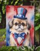 Pekingese Patriotic American Garden Flag Mailbox Flag Decorative Yard Flag Banner Outside Patio Artwork Yard Flower Beds, Garden Size, Multicolor