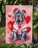 Neapolitan Mastiff My Valentine Garden Flag Mailbox Flag Decorative Yard Flag Banner Outside Patio Artwork Yard Flower Beds, Garden Size, Multicolor