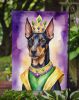 Manchester Terrier King of Mardi Gras Garden Flag Mailbox Flag Decorative Yard Flag Banner Outside Patio Artwork Yard Flower Beds, Garden Size