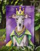 Italian Greyhound King of Mardi Gras Garden Flag Mailbox Flag Decorative Yard Flag Banner Outside Patio Artwork Yard Flower Beds, Garden Size