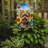 Yorkshire Terrier in Sunflowers Garden Flag Mailbox Flag Decorative Yard Flag Banner Outside Patio Artwork Yard Flower Beds, Garden Size, Multicolor